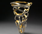 Gilded Ribbon Vase